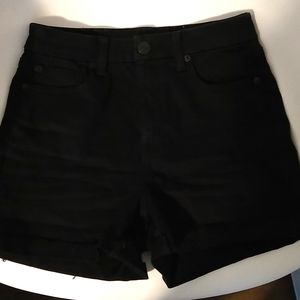 Black jean shorts
